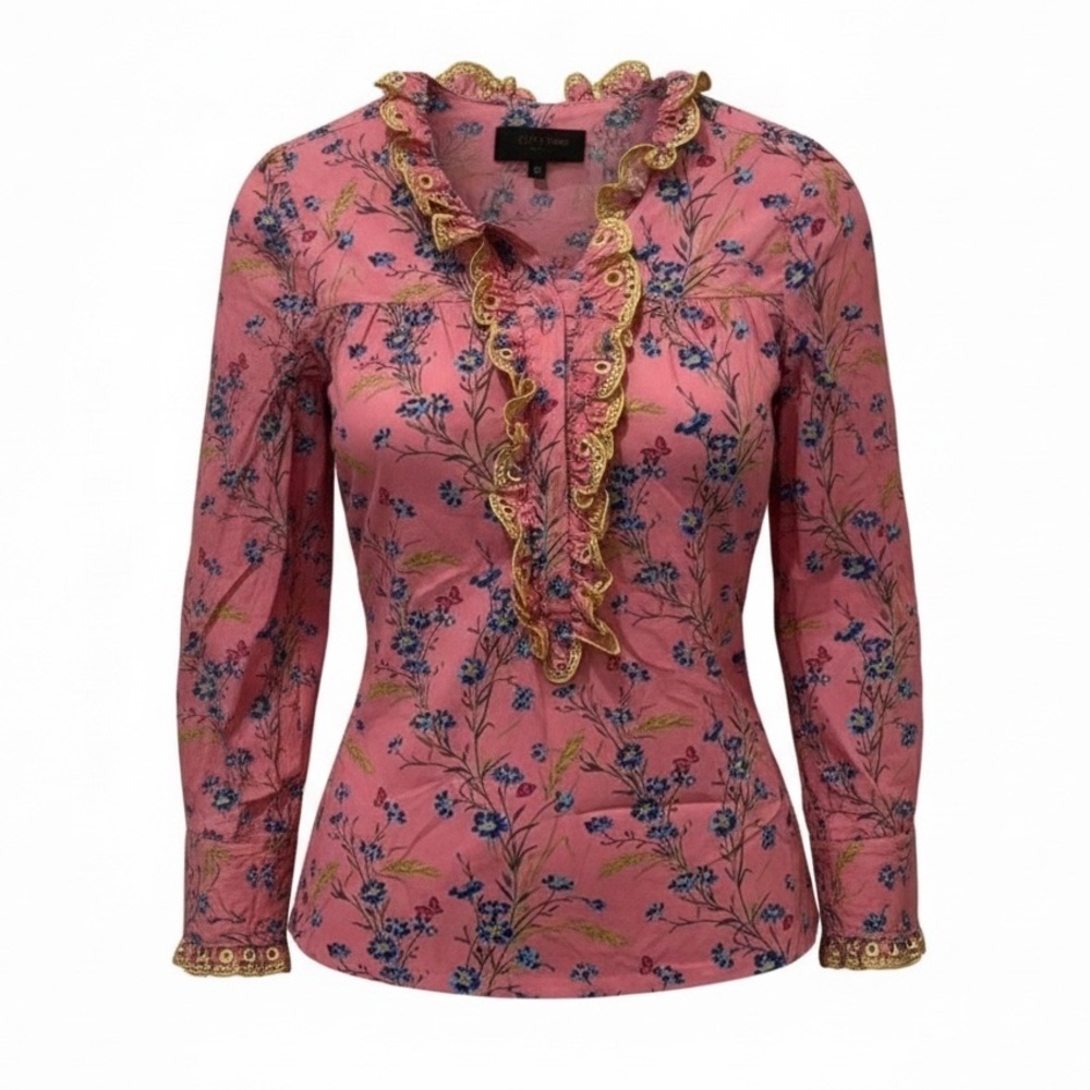J Crew pink liberty blouse, XXS